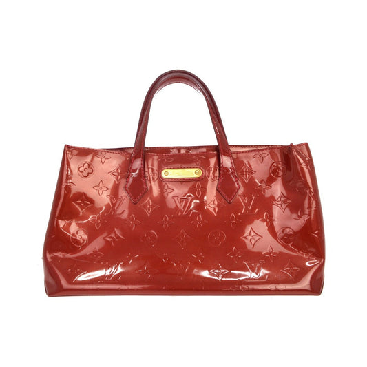 Louis Vuitton Wilshire Monogram Vernis, Red, Patent Leather, Handbag