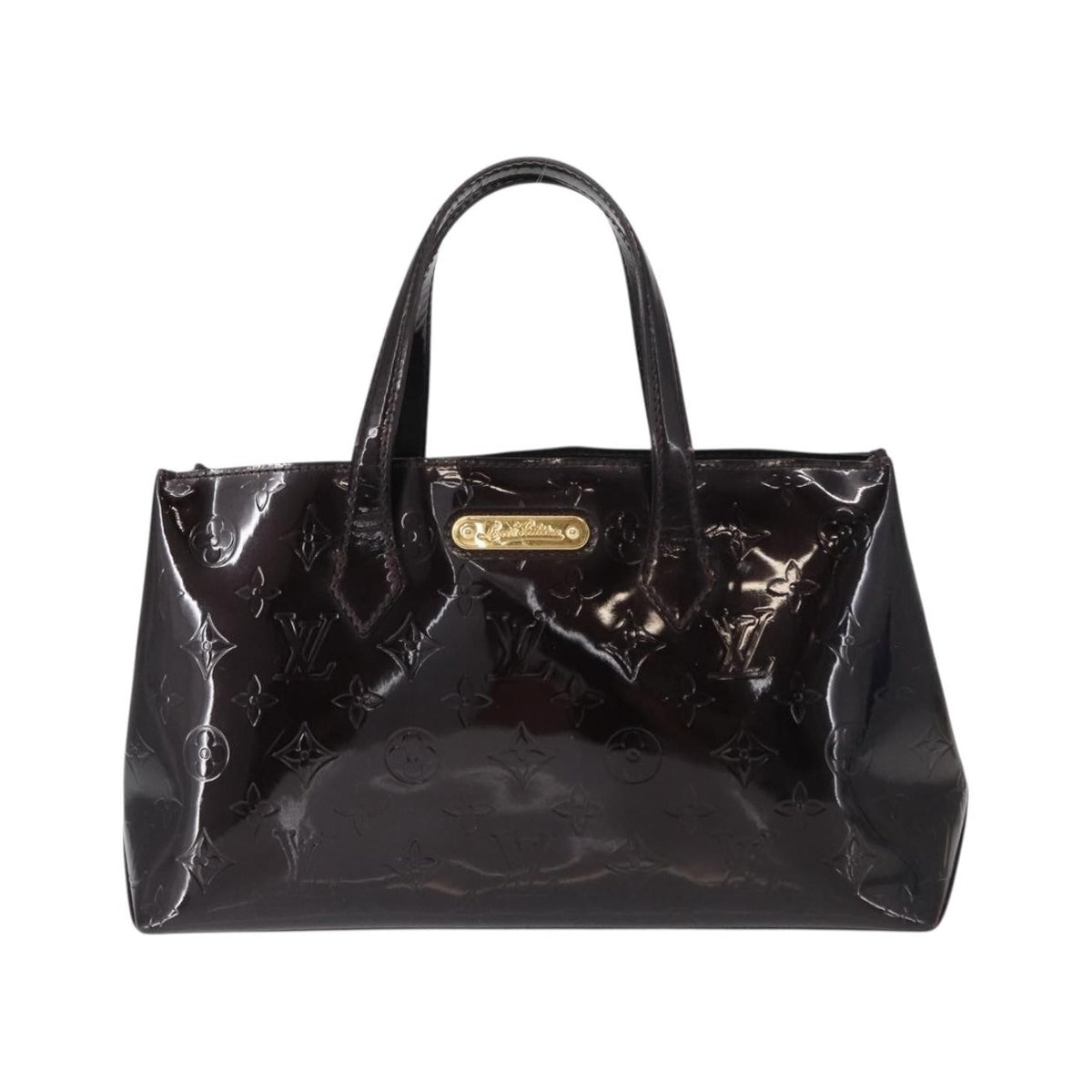 Louis Vuitton Wilshire Monogram Vernis, Burgundy, Patent Leather, Handbag