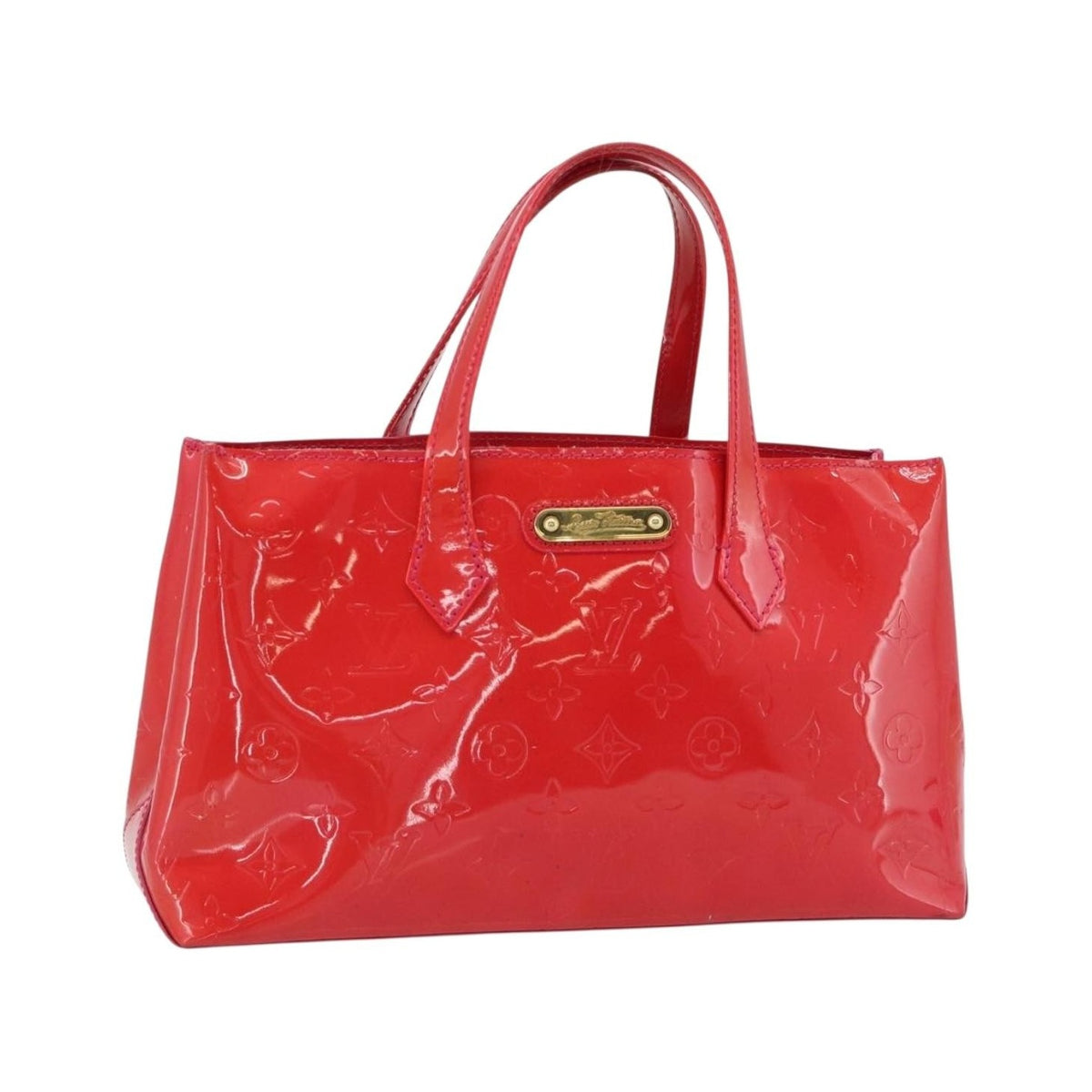 Louis Vuitton Wilshire Monogram Vernis, Pink, Patent Leather, Handbag