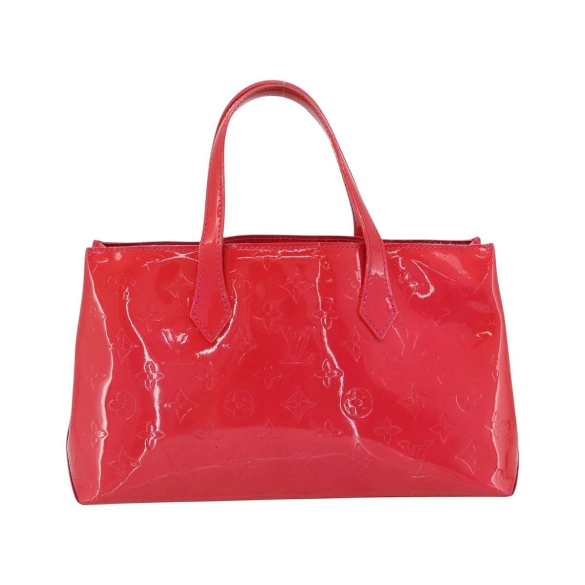 Louis Vuitton Wilshire Monogram Vernis, Pink, Patent Leather, Handbag