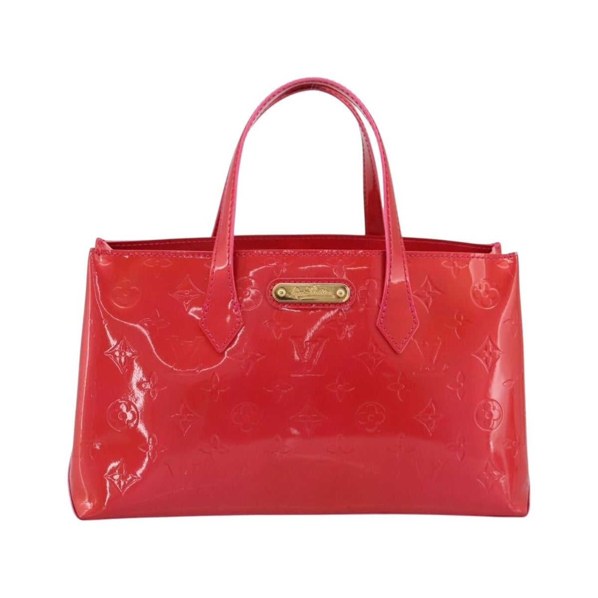 Louis Vuitton Wilshire Monogram Vernis, Pink, Patent Leather, Tote Bag