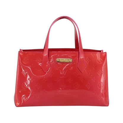 Louis Vuitton Wilshire Monogram Vernis, Pink, Patent Leather, Tote Bag