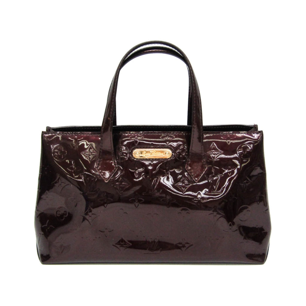 Louis Vuitton Wilshire Monogram Vernis, Burgundy, Patent Leather, Handbag