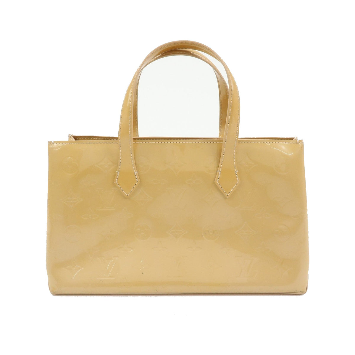 Louis Vuitton Wilshire Monogram Vernis, Beige, Patent Leather, Handbag