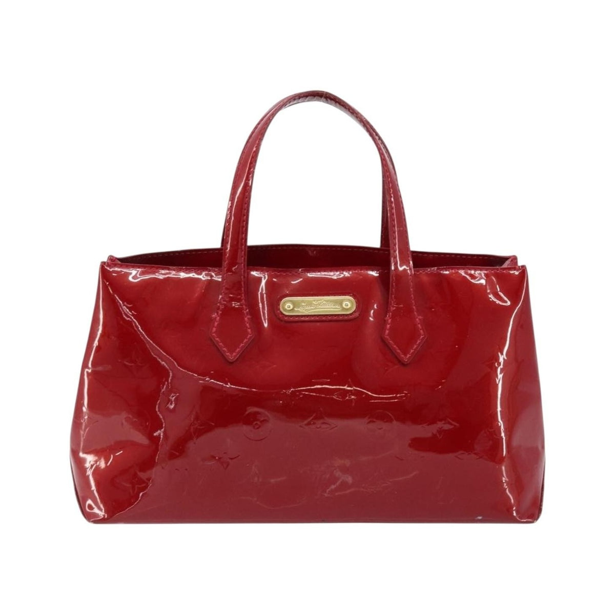 Louis Vuitton Wilshire Monogram Vernis, Red, Patent Leather, Handbag
