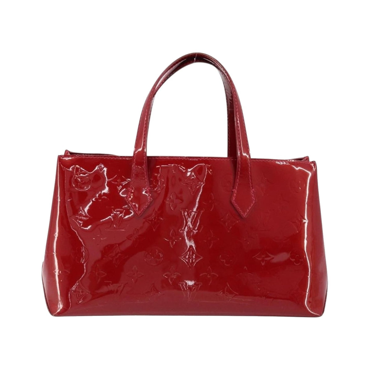 Louis Vuitton Wilshire Monogram Vernis, Red, Patent Leather, Handbag
