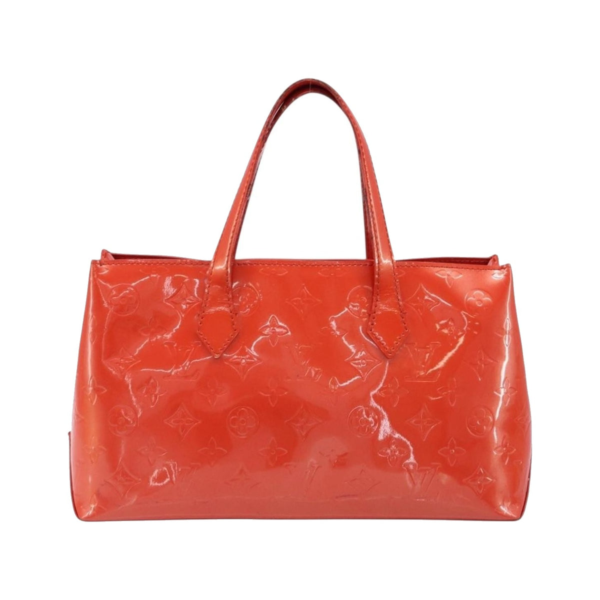 Louis Vuitton Wilshire Monogram Vernis, Orange, Patent Leather, Handbag