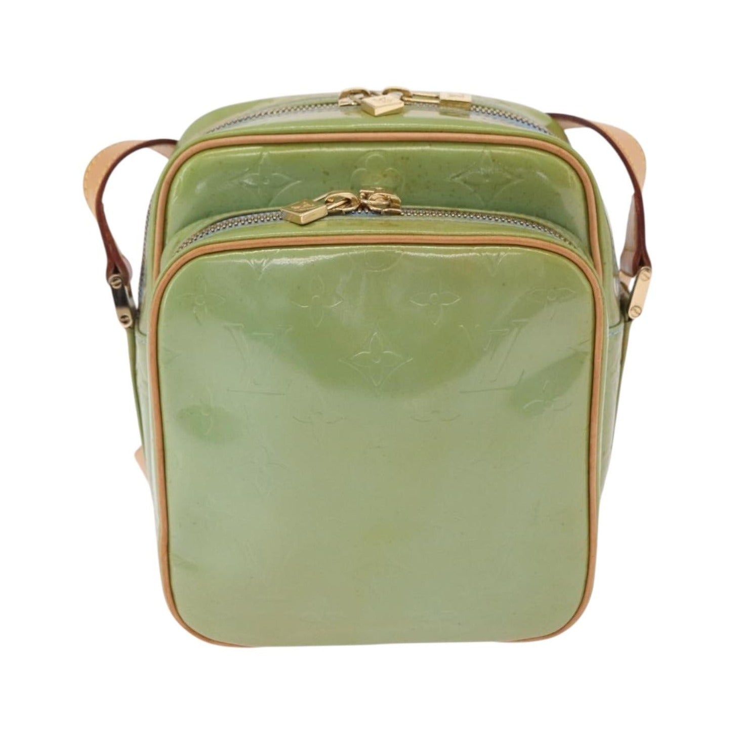 Louis Vuitton Wooster Monogram Vernis, Green, Patent Leather, Handbag
