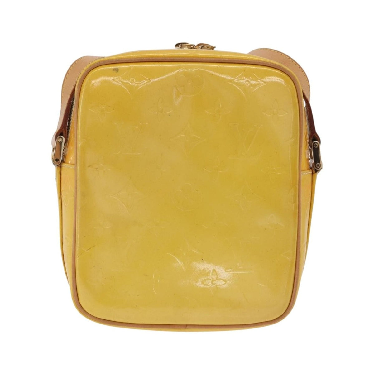 Louis Vuitton Wooster Monogram Vernis, Yellow, Patent Leather, Handbag