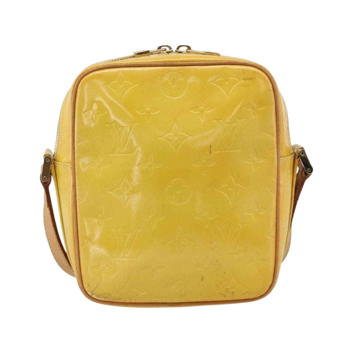 Louis Vuitton Wooster Monogram Vernis, Yellow, Patent Leather, Handbag