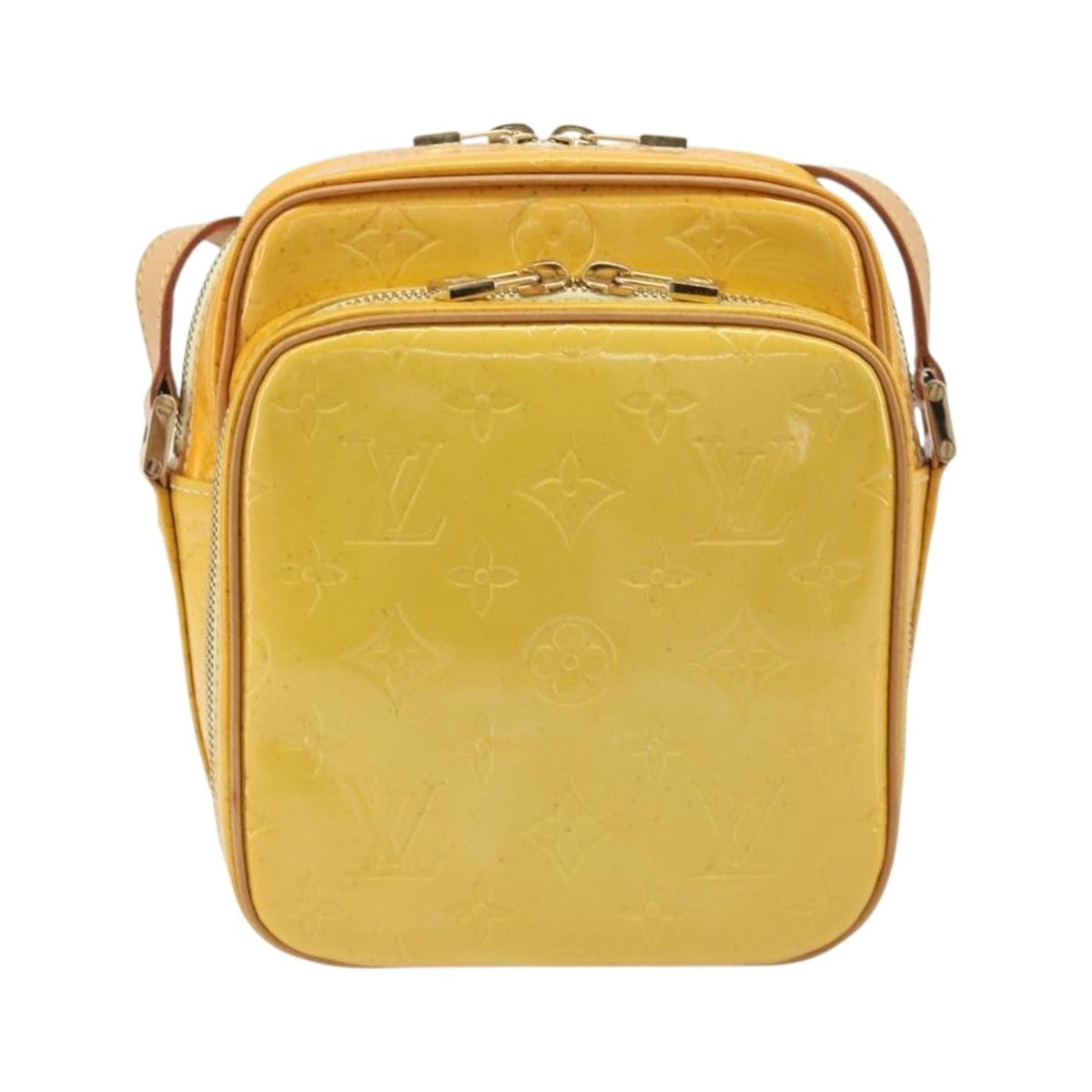 Louis Vuitton Wooster Monogram Vernis, Yellow, Patent Leather, Handbag