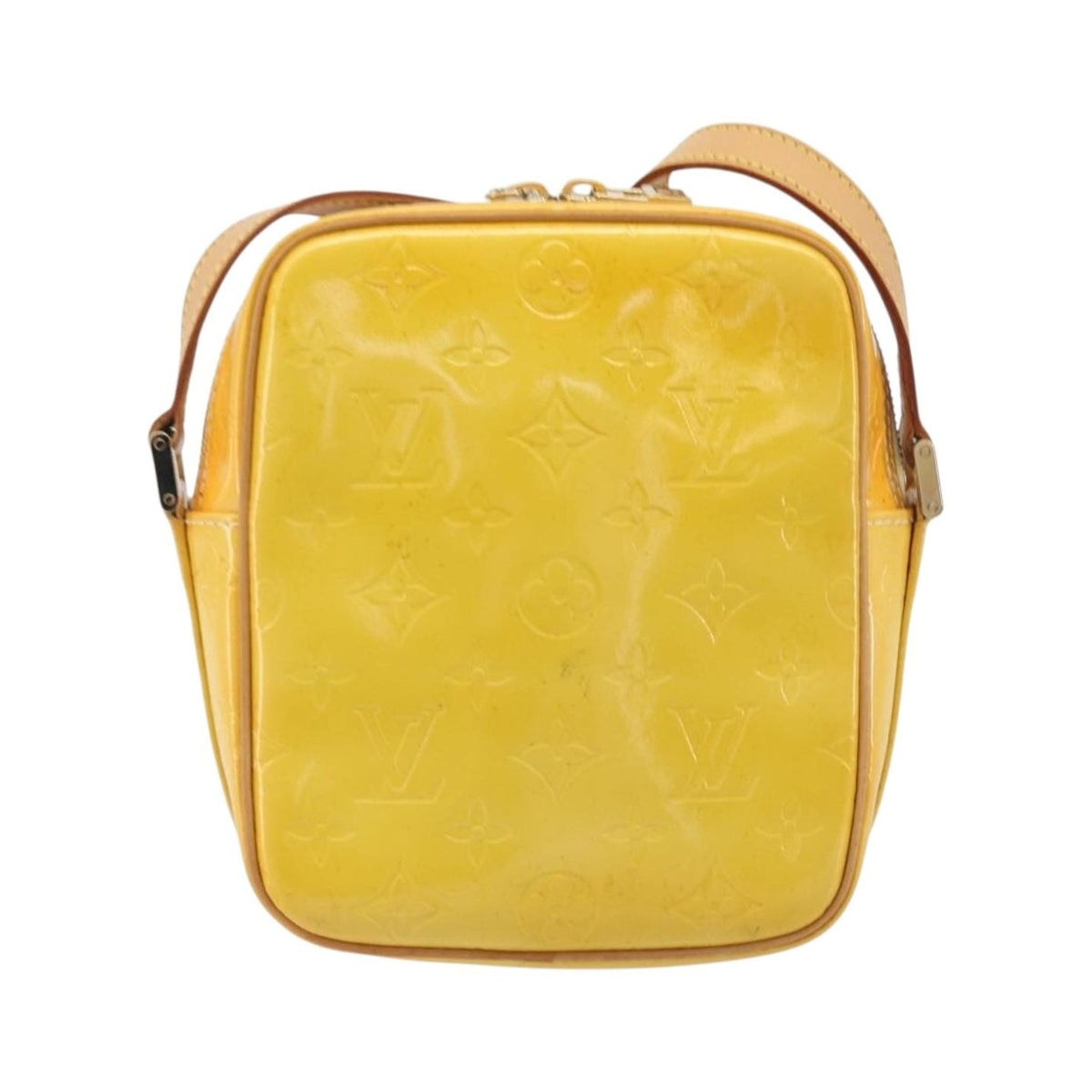 Louis Vuitton Wooster Monogram Vernis, Yellow, Patent Leather, Handbag