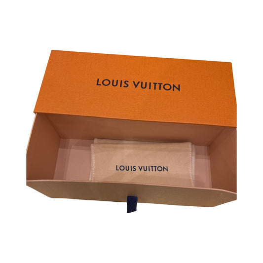 Louis Vuitton Zip Canvas, Orange, Cotton, Wallet