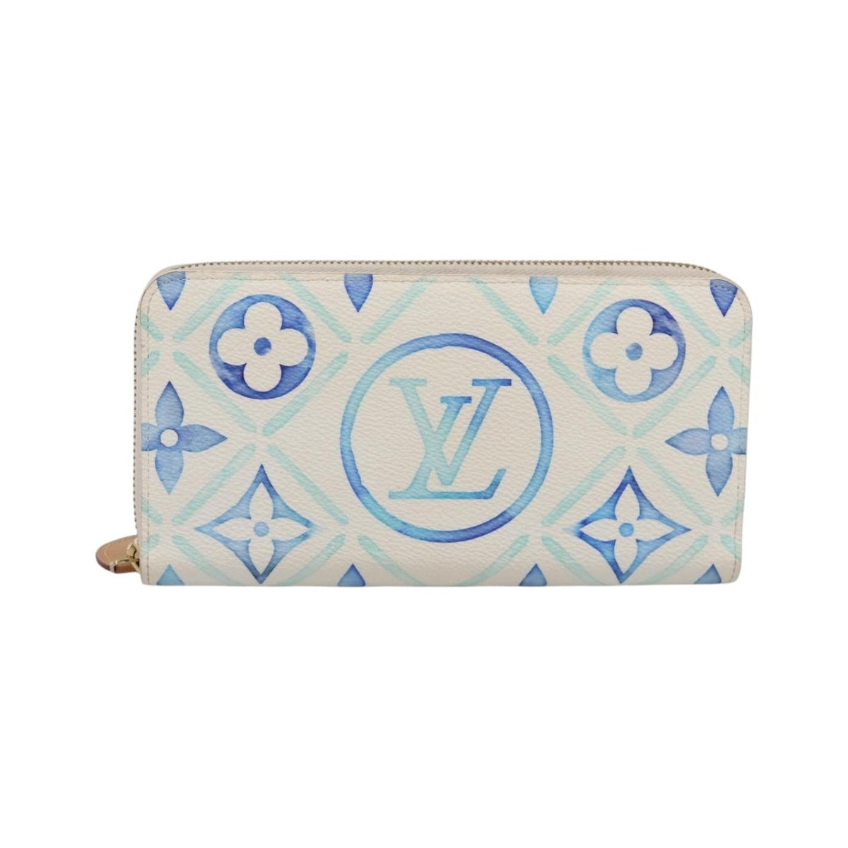 Louis Vuitton Zippy By The Pool Monogram Tile Canvas, Blue, Canvas, Wallet
