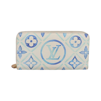 Louis Vuitton Zippy By The Pool Monogram Tile Canvas, Blue, Canvas, Wallet