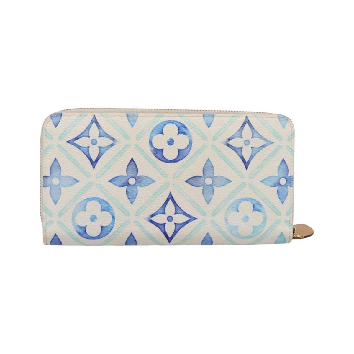 Louis Vuitton Zippy By The Pool Monogram Tile Canvas, Blue, Canvas, Wallet