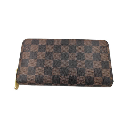 Louis Vuitton Zippy Damier, Brown, Canvas, Wallet