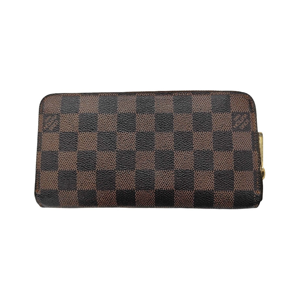 Louis Vuitton Zippy Damier, Brown, Canvas, Wallet