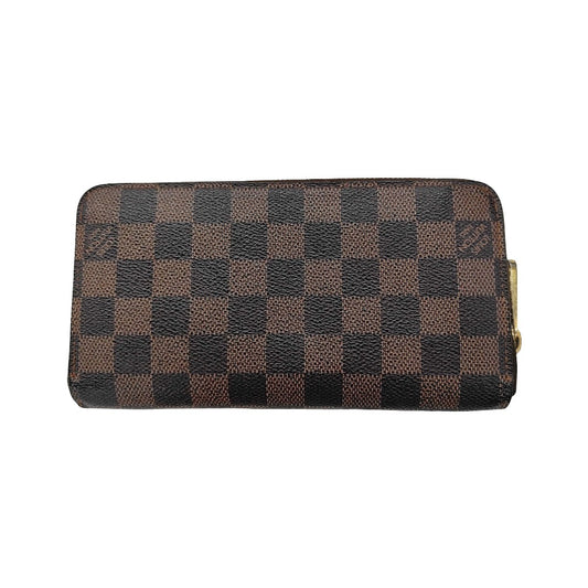 Louis Vuitton Zippy Damier, Brown, Canvas, Wallet