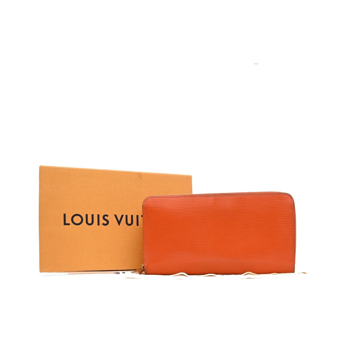 Louis Vuitton Zippy Epi Leather, Orange, Leather, Wallet
