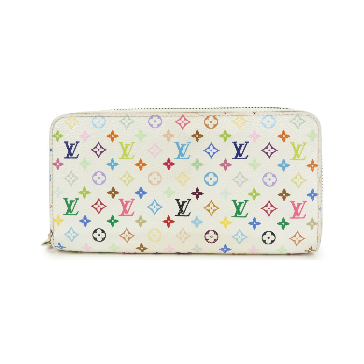Louis Vuitton Zippy Monogram Multicolor, White, Canvas, Wallet