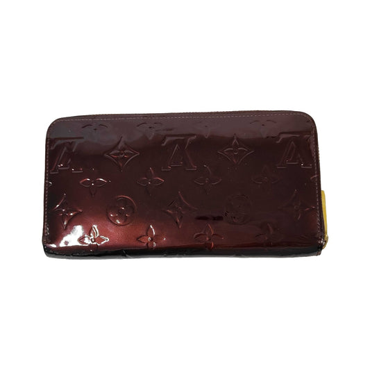 Louis Vuitton Zippy Monogram Vernis, Brown, Patent Leather, Wallet