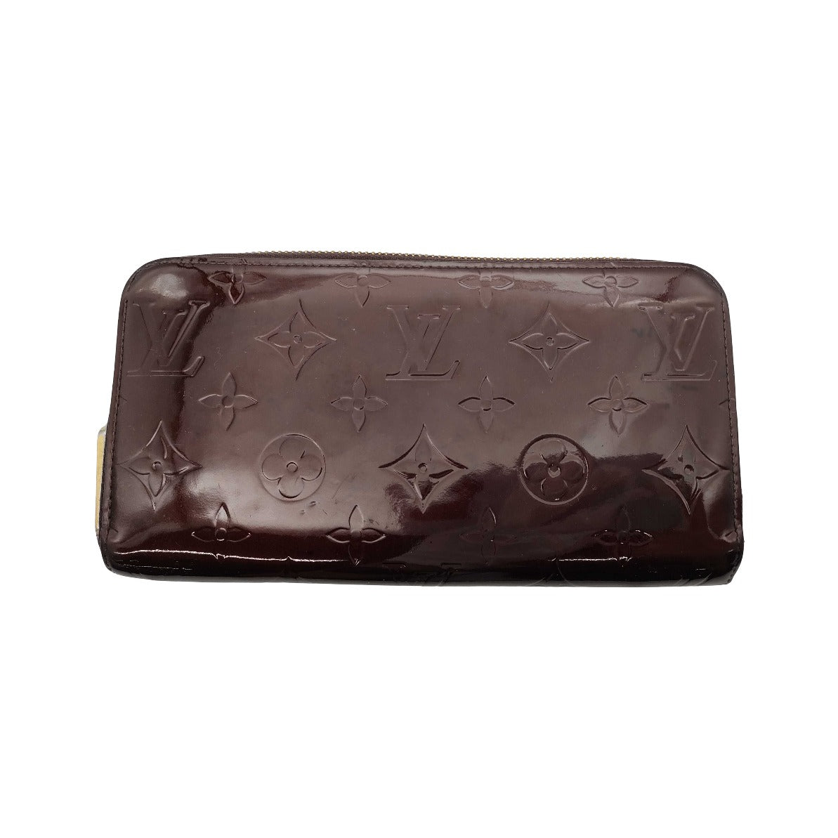 Louis Vuitton Zippy Monogram Vernis, Burgundy, Patent Leather, Wallet