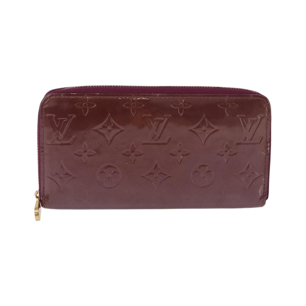 Louis Vuitton Zippy Monogram Vernis, Purple, Patent Leather, Wallet