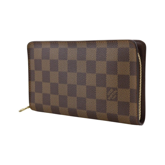 Louis Vuitton Zippy Organizer Damier, Brown, Canvas, Wallet