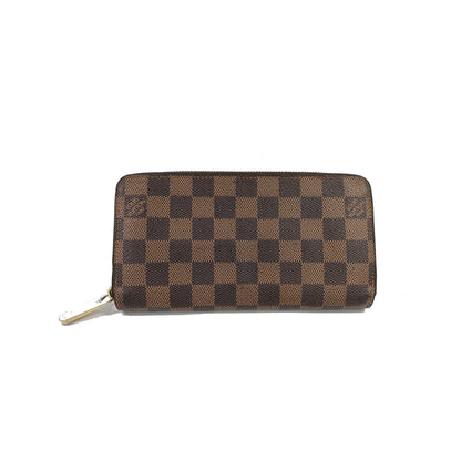Louis Vuitton Zippy Organizer Damier Ebene, Brown, Canvas, Wallet