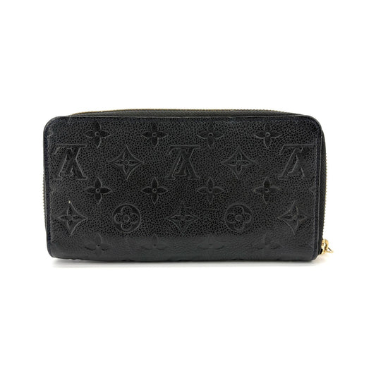 Louis Vuitton Zippy Organizer Ombre Leather, Black, Leather, Wallet