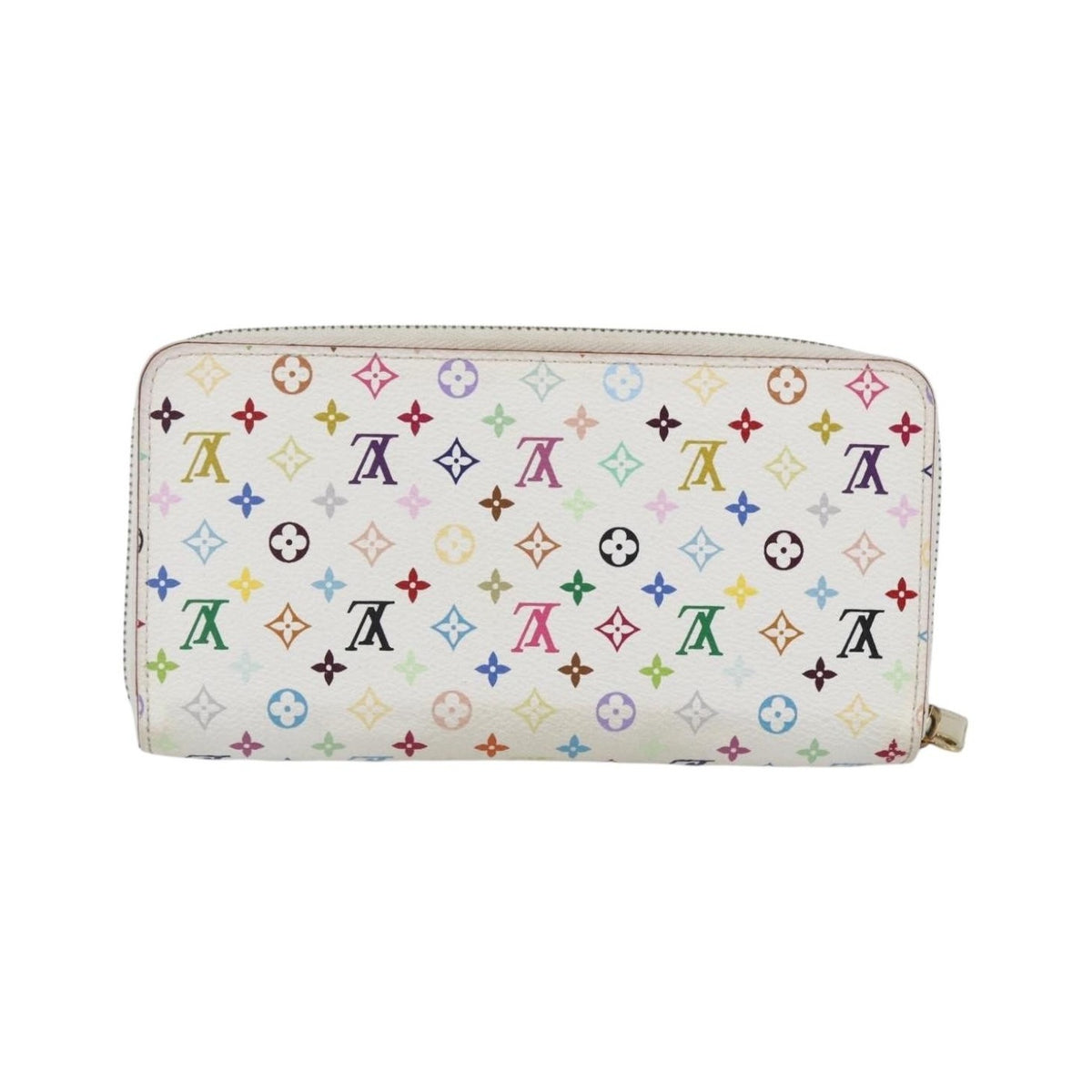 Louis Vuitton Zippy Wallet NM Murakami Multicolor White, Multicolour, Canvas, Wallet