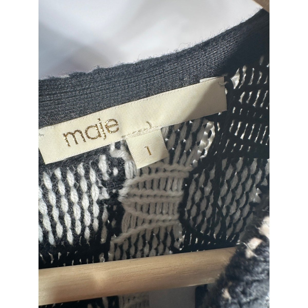 Maje Max Gingham Knit Sweater - Brandsamsara