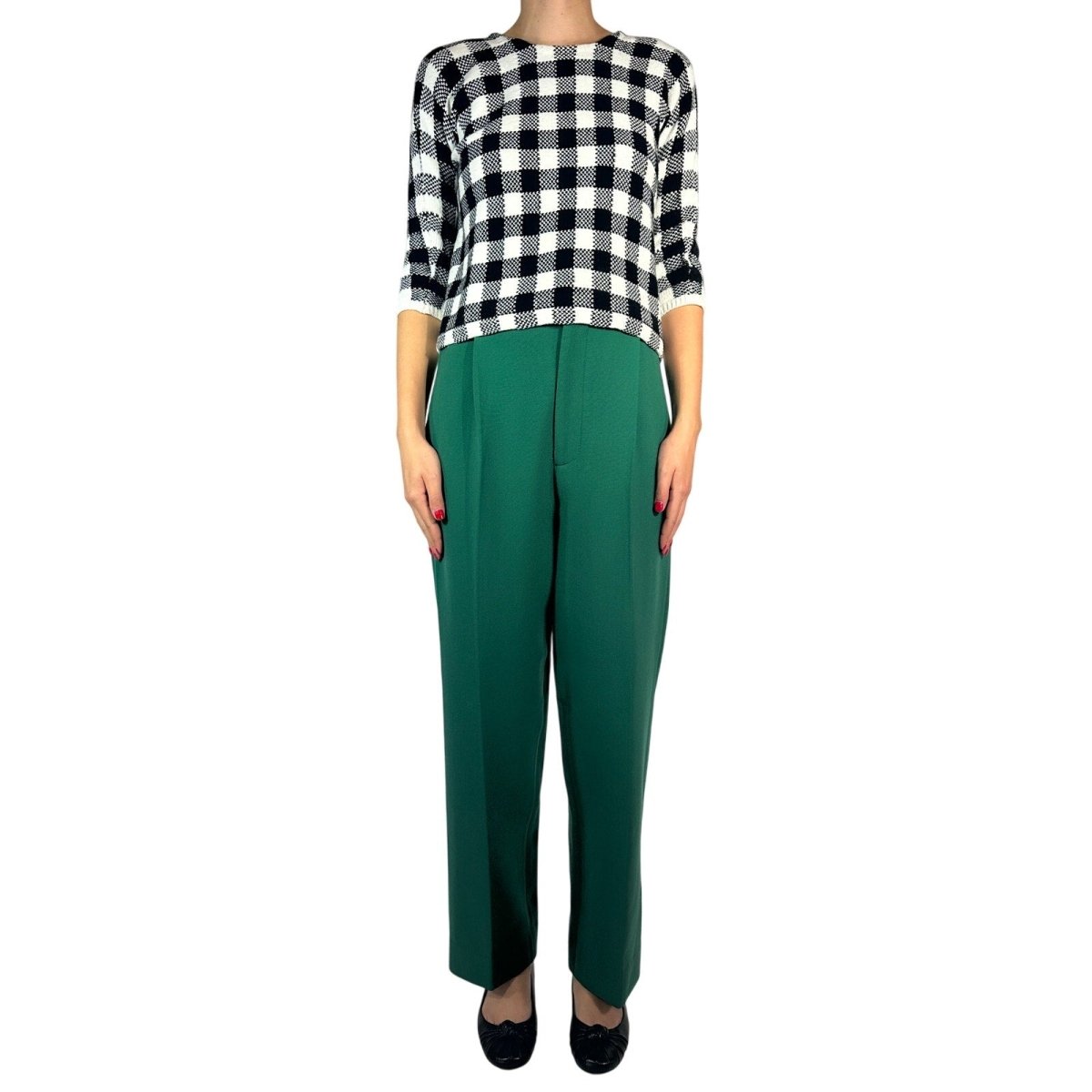 Maje Max Gingham Knit Sweater - Brandsamsara