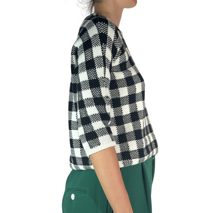 Maje Max Gingham Knit Sweater - Brandsamsara