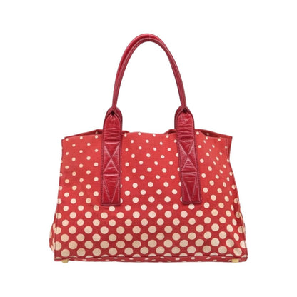 Miu Miu Beau Top Handle Leather, Red, Canvas, Handbag