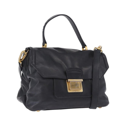 Miu Miu Beau Top Handle Leather, Black, Leather, Handbag