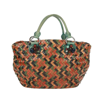 Miu Miu Chain Handle Pleated Leather, Multicolour, Leather, Handbag