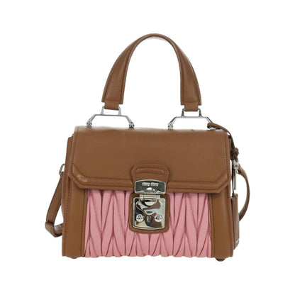 Miu Miu Convertible Top Handle Satchel Matelasse Leather, Pink, Leather, Handbag
