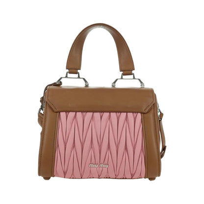 Miu Miu Convertible Top Handle Satchel Matelasse Leather, Pink, Leather, Handbag