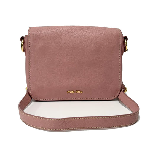 Miu Miu Crossbody Bag Studded Leather, Pink, Leather, Crossbody Bag