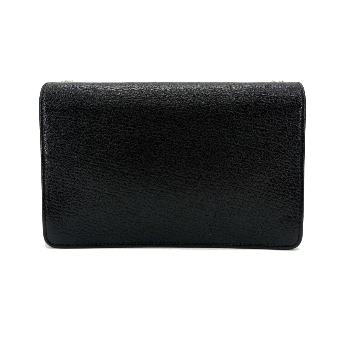Miu Miu Crystal and Pearl Chain Clutch Embellished Leather, Black, Leather, Clutch