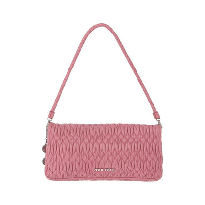 Miu Miu Crystal Clutch Matelasse Leather, Pink, Leather, Handbag