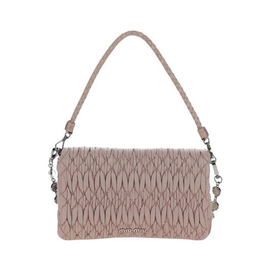 Miu Miu Crystal Clutch Matelasse Leather, Pink, Leather, Clutch