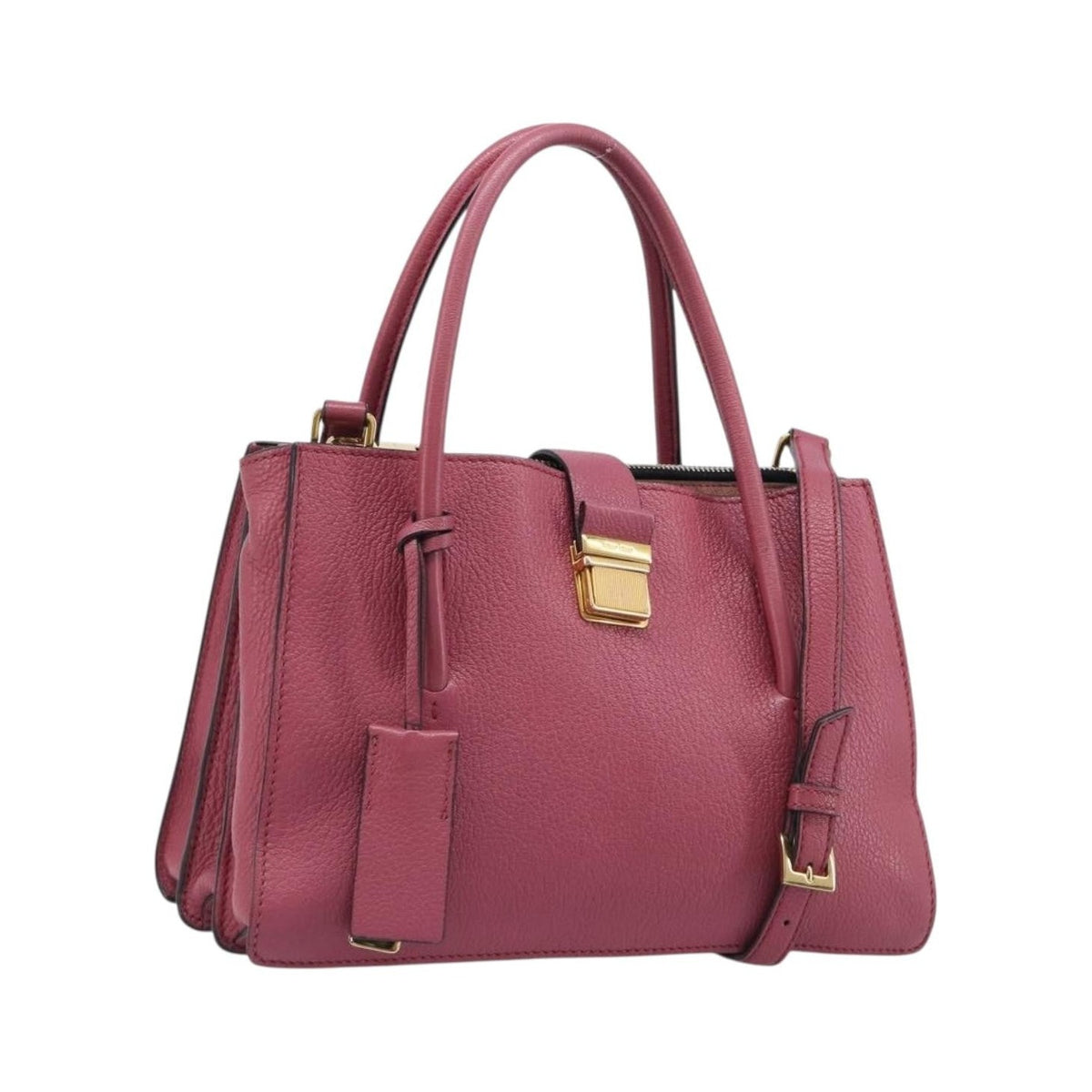 Miu Miu Madras Convertible Compartment Leather, Pink, Leather, Tote Bag