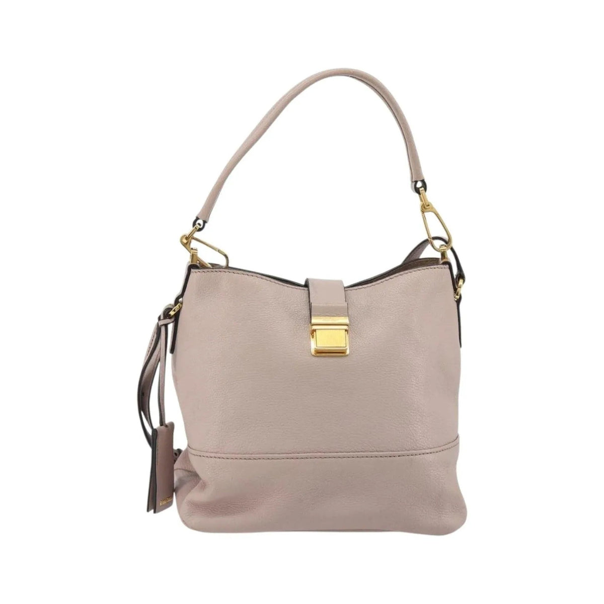 Miu Miu Madras Convertible Hobo Leather, Pink, Leather, Shoulder Bag