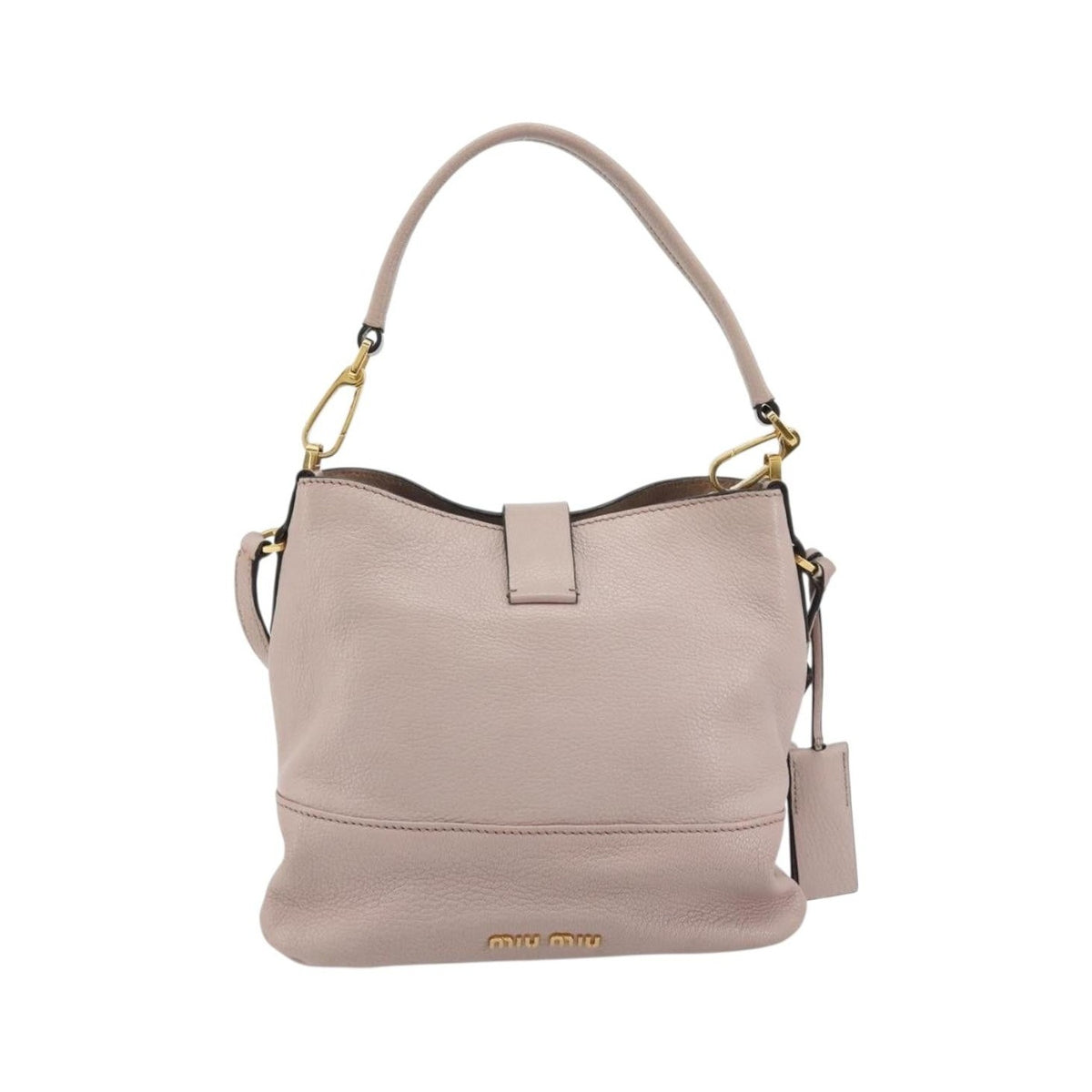 Miu Miu Madras Convertible Hobo Leather, Pink, Leather, Shoulder Bag