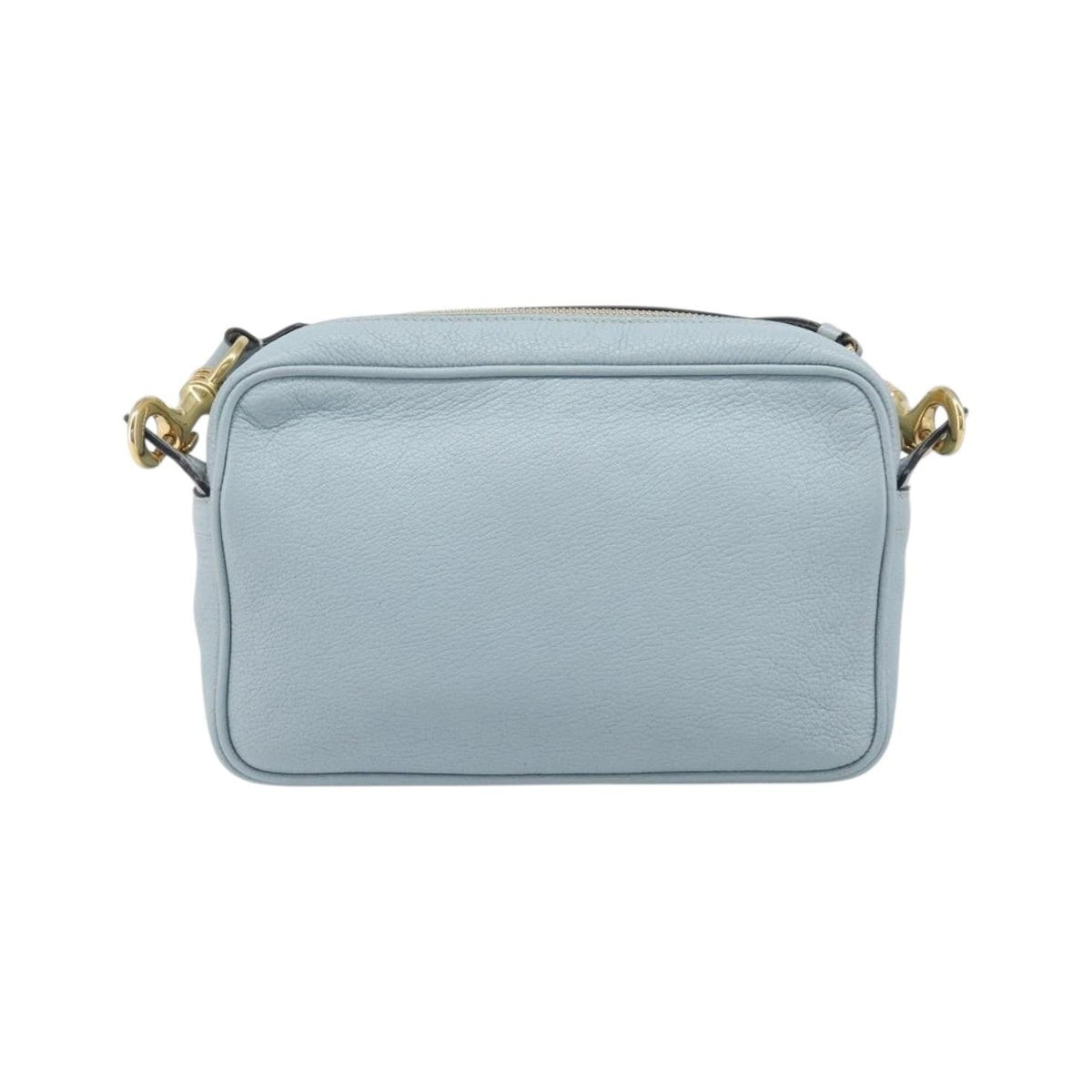 Miu Miu Madras Zip Pocket Leather, Blue, Leather, Crossbody Bag