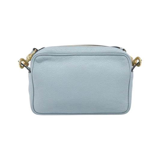 Miu Miu Madras Zip Pocket Leather, Blue, Leather, Crossbody Bag