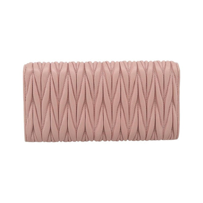 Miu Miu Matelasse Leather, Pink, Leather, Wallet
